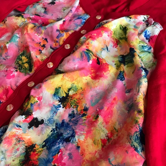 Anthropologie HWR Floral Sweater M - Picture 7 of 8